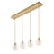 Afx William 4 Light Linear Pendant, Medium Base 120V, Satin Brass WMMP06MBSBLNR4 - alternate 1